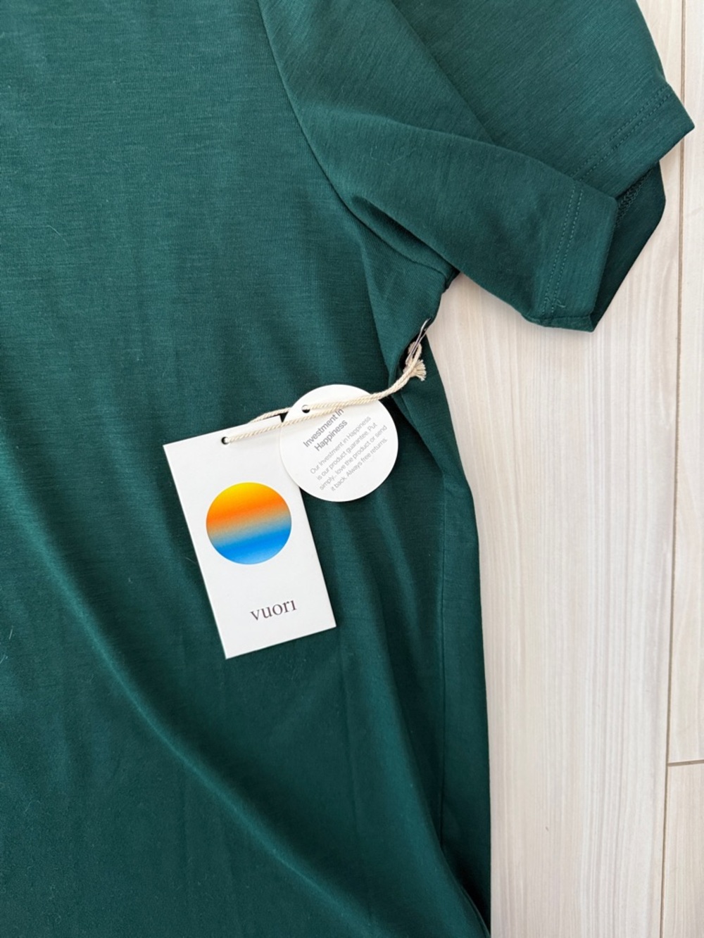 Vuori Men's Crew Tee in Forest Green - Picture 3 of 4